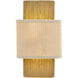 Textile Collection - Narberth Family 2 Light 8 inch Brushed Brass ADA Wall Sconce Wall Light, EVOLV