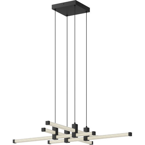 Blade LED 34.13 inch Black Chandelier Ceiling Light