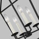 C&M by Chapman & Myers Dianna 4 Light 17 inch Midnight Black Pendant Ceiling Light