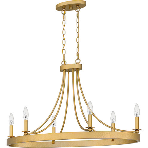 Aspyn 6 Light 36 inch Light Gold Island Light Ceiling Light