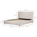 Luzon Grey Bed in Light Grey, Queen