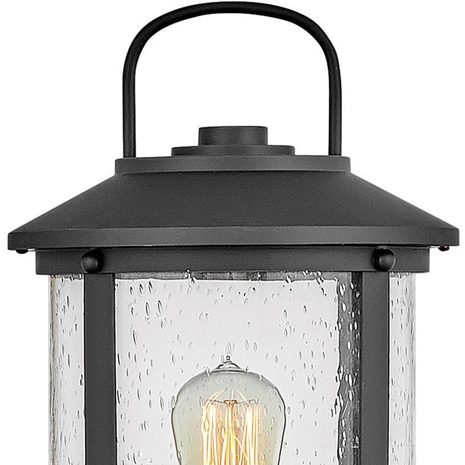 Estate Series Lakehouse LED 19 inch Black Outdoor Post Mount Lantern, Medium