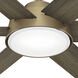 Donatella 52 inch Burnished Brass with Warm Grey Oak Blades Ceiling Fan