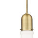 Amherst LED 15.75 inch Brushed Brass Pendant Ceiling Light in Matte White Glass