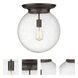 Beacon 1 Light 14 inch Oil Rubbed Bronze Flush Mount Ceiling Light