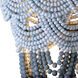 Ombre 6 Light 24 inch Blue Chandelier Ceiling Light
