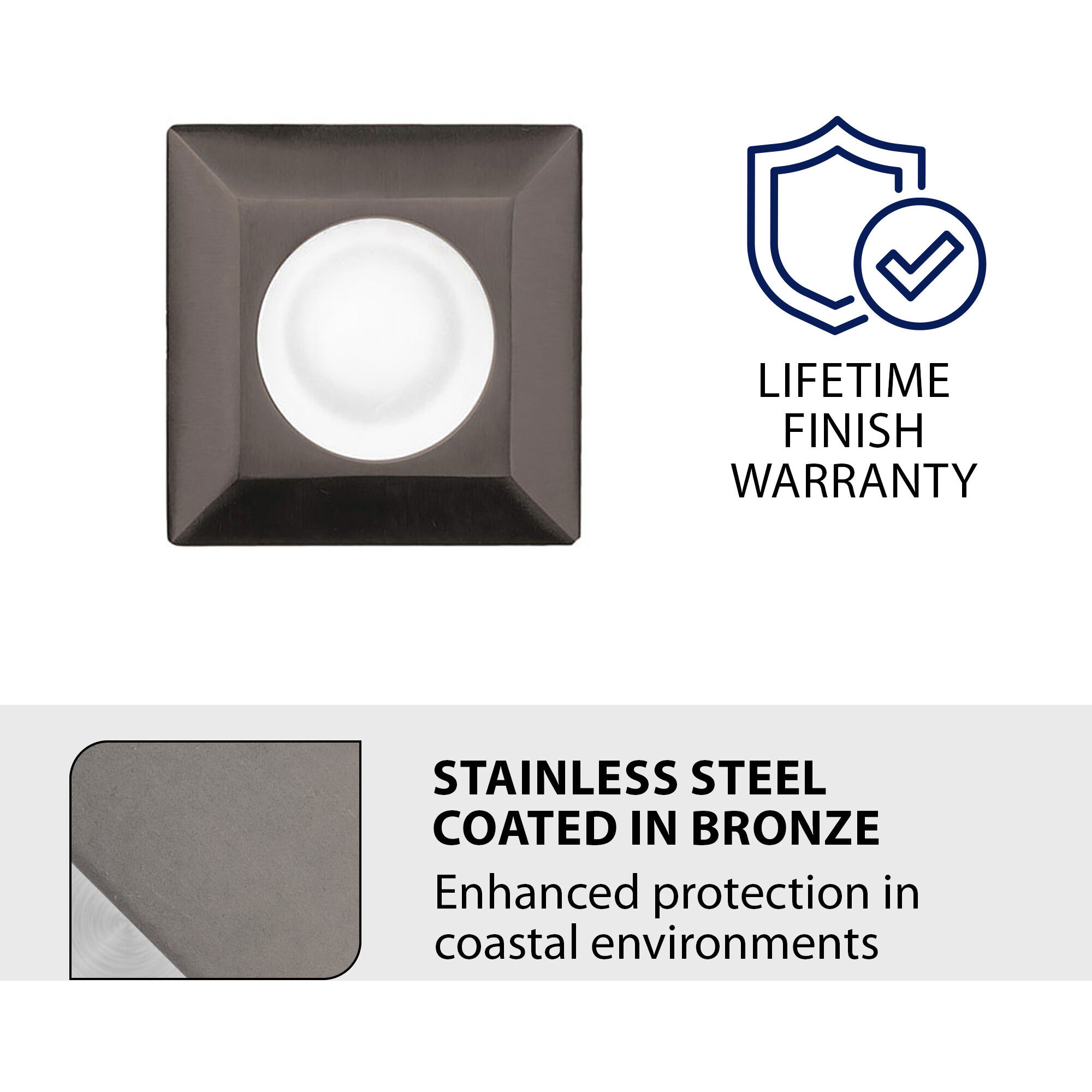 Tyler 12 4 watt Stainless Steel Coated in Bronze Path Lighting in 3000K, Bronzed Stainless Steel, WAC Landscape