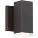 Block LED 6.13 inch Bronze Outdoor Wall Light, dweLED