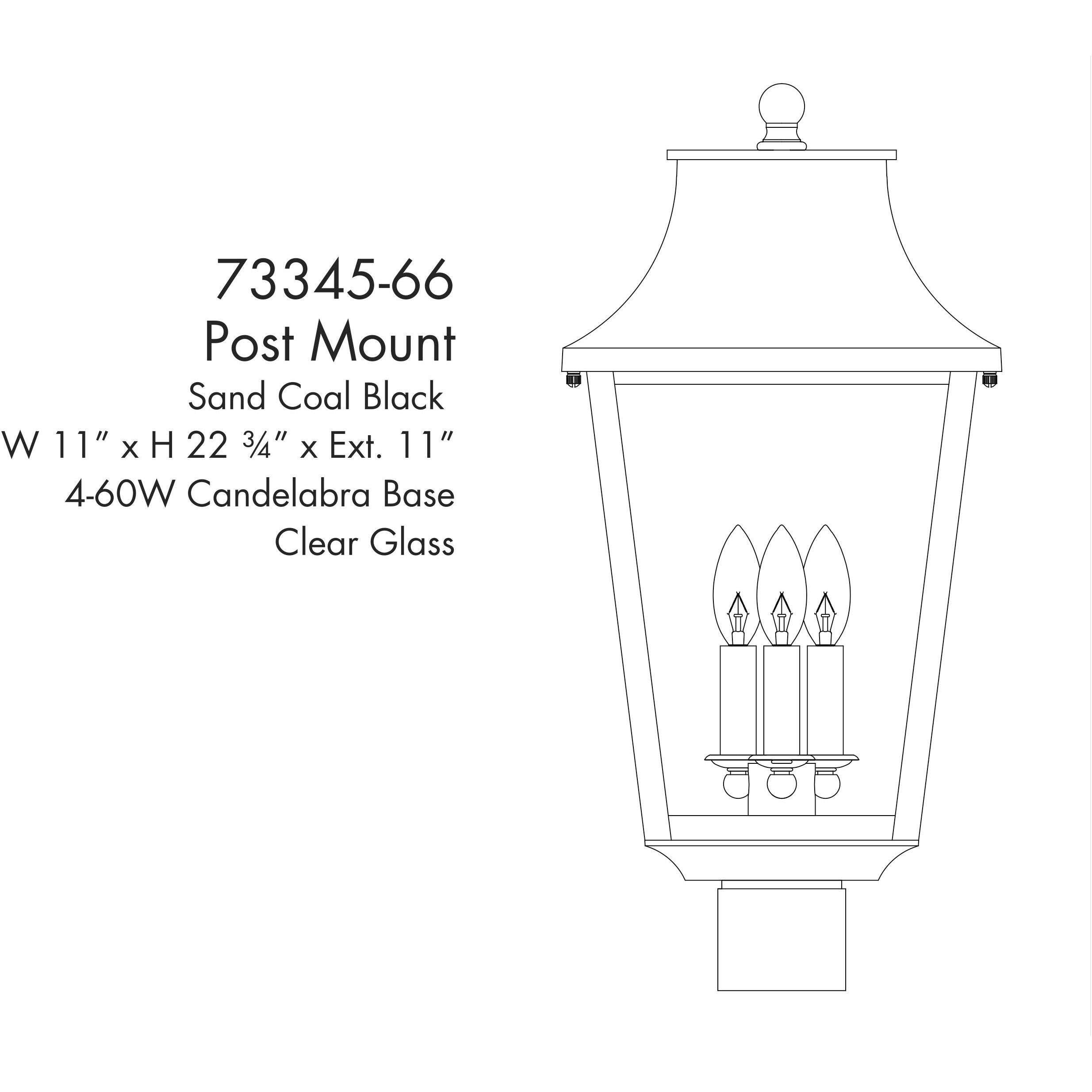 Altimeter 4 Light 23.5 inch Sand Coal Outdoor Post Lantern, Great Outdoors