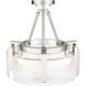 Aenon 3 Light 16.5 inch Pewter Semi-Flush Ceiling Light