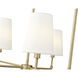 Adorra 6 Light 48 inch Vintage Brass Chandelier Ceiling Light