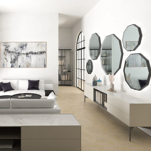 Deca 30 X 30 inch Black LED Lighted Mirror, Vanita by Oxygen