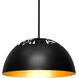 Gordy 1 Light Black Stem Pendant Ceiling Light