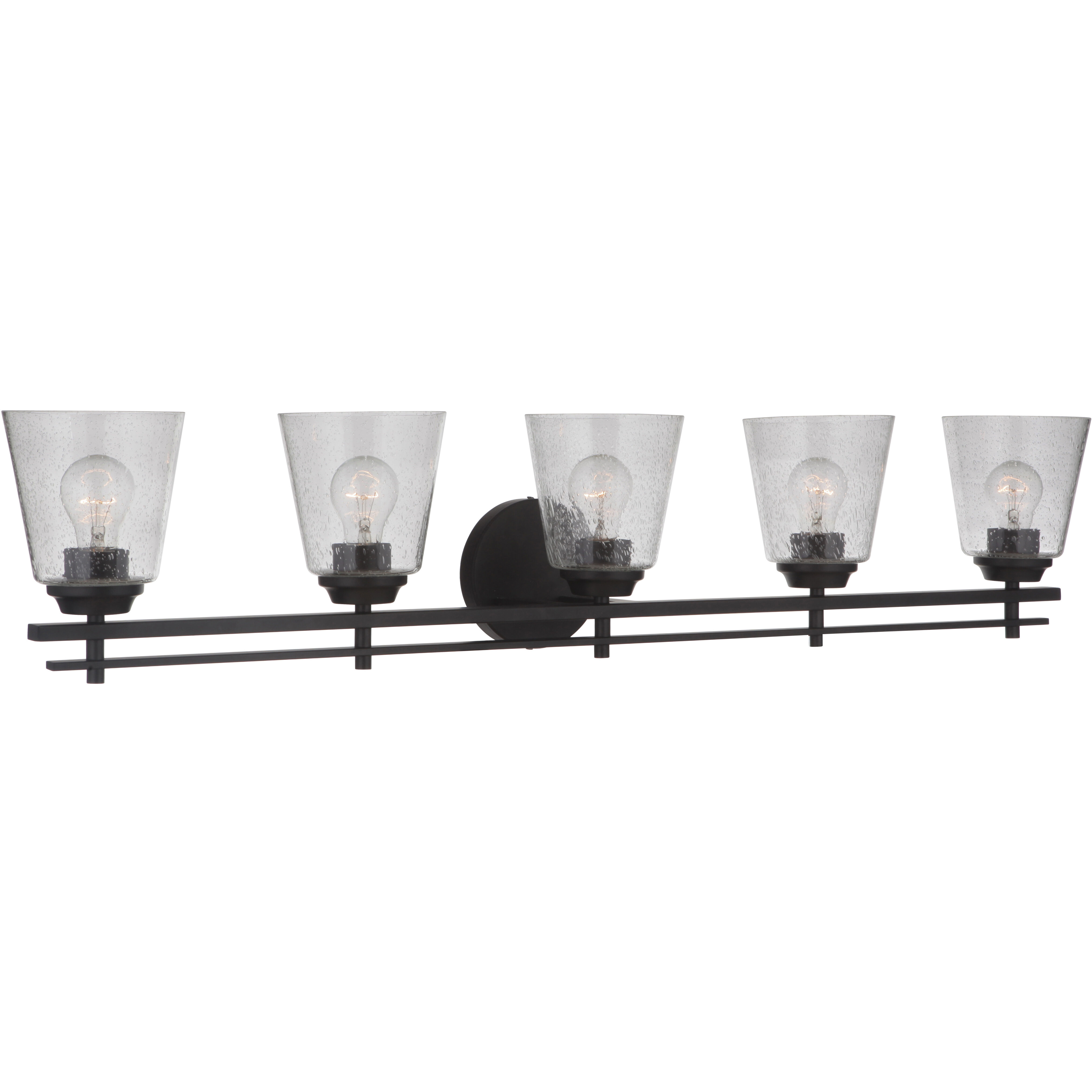 Neighborhood Drake 5 Light 42 inch Flat Black Vanity Light Wall Light, Neighborhood Collection
