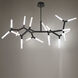 Kryptonite LED 32 inch Black Chandelier Ceiling Light in 32in.