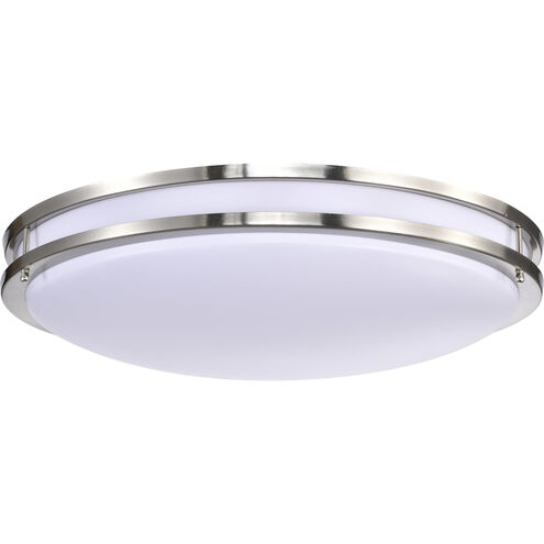 Glamour LED 24 inch Brushed Nickel Flush Mount Ceiling Light