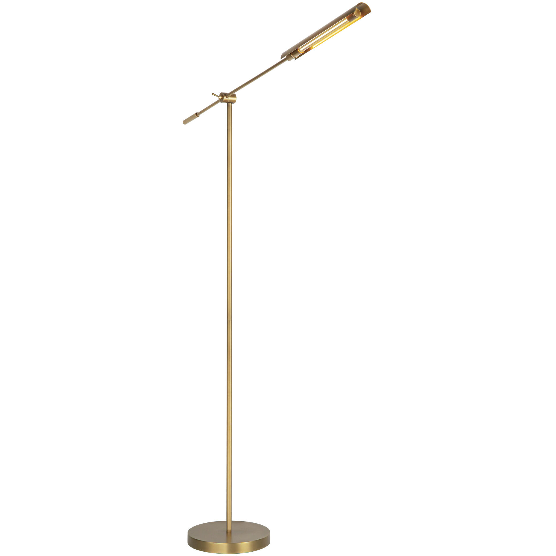 Astrid 54.69 inch 5.00 watt Metal Shade/Vintage Brass Floor Lamp Portable Light