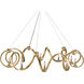 Ringmaster 10 Light 46 inch Dutch Gold Leaf Chandelier Ceiling Light
