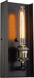 DU Series 5 inch Wall Sconce Wall Light, Rectangular Frame, Black Metal