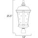 Dover VX 3 Light 25.5 inch Bronze Outdoor Pole/Post Mount