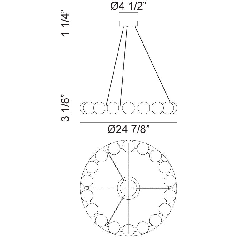 Oni LED 24.88 inch Oxidized Gold Chandelier Ceiling Light