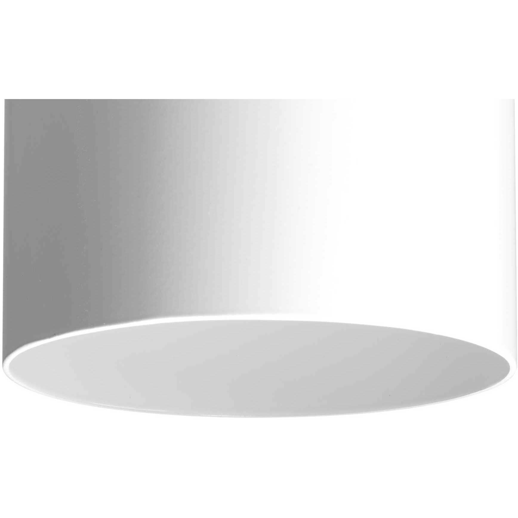 Cylinder 1 Light 6 inch White Outdoor Ceiling Mount Cylinder in Standard Lamping