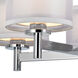Double Organza 5 Light 26 inch Chrome Chandelier Ceiling Light