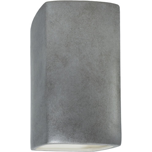 Ambiance Rectangle LED 7.25 inch Antique Silver ADA Wall Sconce Wall Light, Large