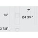 Hugo LED 14 inch Sand Black Wall Sconce