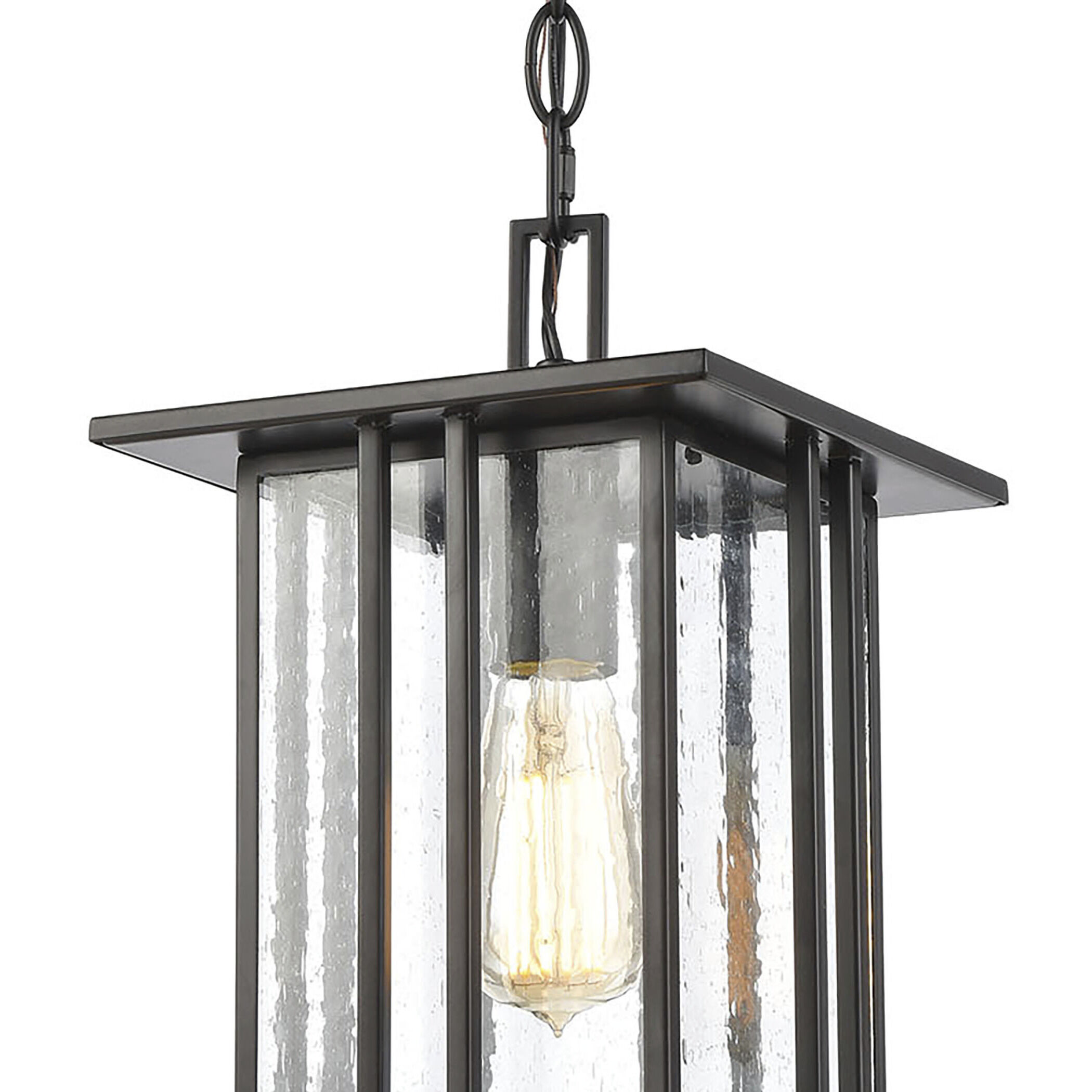 Radnor 1 Light 8 inch Matte Black Outdoor Pendant