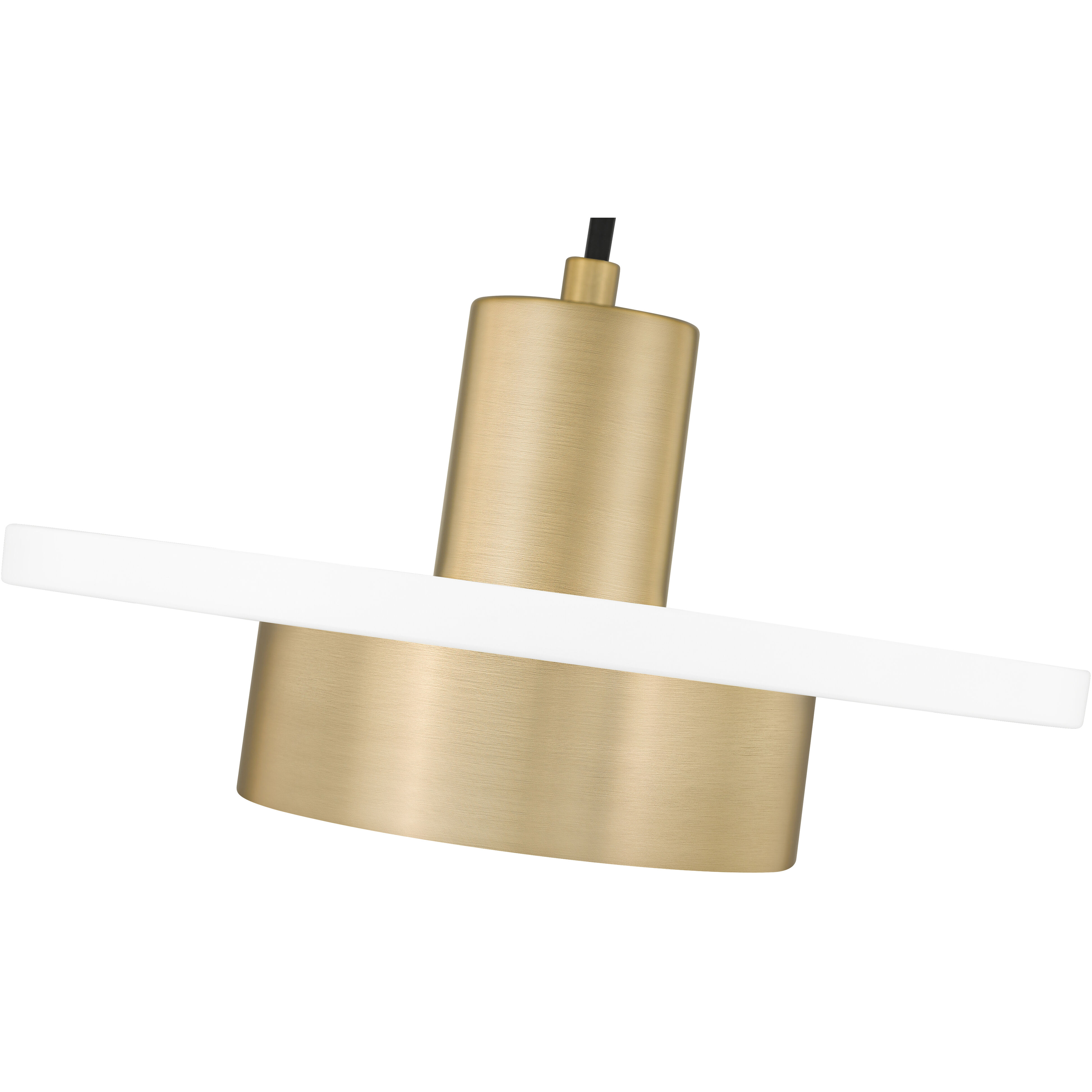 Ludo LED 12 inch Matte White and Modern Gold Pendant Ceiling Light