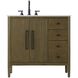 Blakely 36 X 34 inch Hazel Oak Bathroom Vanity Cabinet