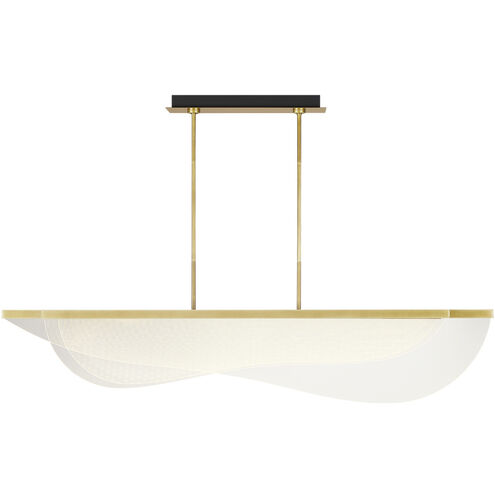 Sean Lavin Nyra LED 60 inch Plated Brass Linear Suspension Ceiling Light, Integrated LED