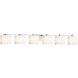 Fusion 6 Light 55.5 inch Polished Chrome Bath Bar Wall Light in Rectangle, Incandescent, Opal Fusion