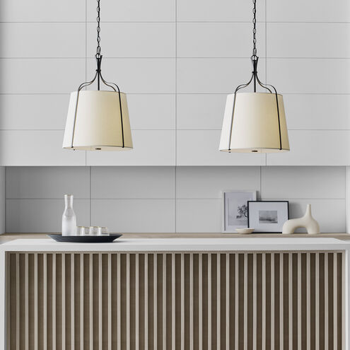 AH by Alexa Hampton Leander 3 Light Smith Steel Pendant Ceiling Light