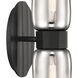Flame Sconce Wall Light in Matte Black
