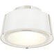 Fulton 2 Light 12 inch Polished Nickel Semi Flush Ceiling Light