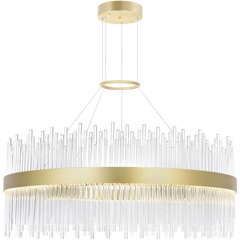 Genevieve LED 32 inch Medallion Gold Chandelier Ceiling Light