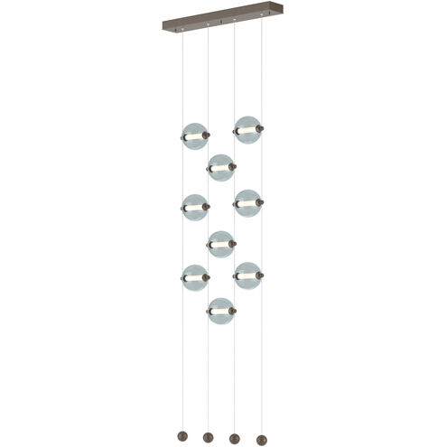 Abacus LED 22.3 inch Bronze Ceiling-to-Floor Pendant Ceiling Light in Cool Grey