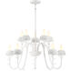 North Fork 10 Light 30 inch Sand White Chandelier Ceiling Light, Two Tier