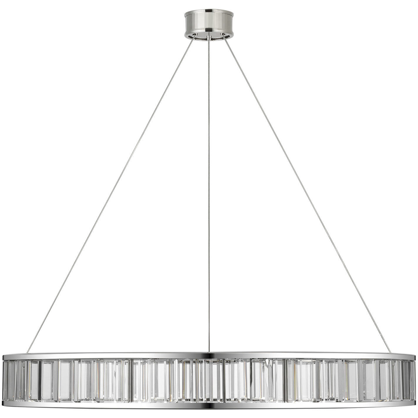 Chapman & Myers Iterna LED 40 inch Polished Nickel Ring Chandelier Ceiling Light