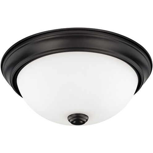 Elijah 2 Light 11 inch Matte Black Flush Mount Ceiling Light