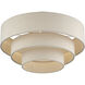 Bellingham 4 Light 21 inch Antique Gold Leaf Semi Flush Mount Ceiling Light, Extra Large