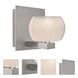 Keno 1 Light 5.5 inch Satin Nickel Vanity Light Wall Light in Halogen, White Sand Glass