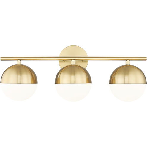 Realm Sphere 3 Light 24 inch Modern Gold Bath Vanity Wall Light