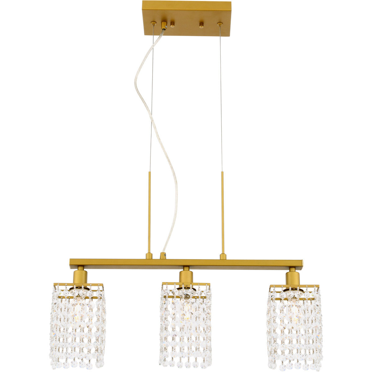 Taylor 3 Light 22 inch Brass Pendant Ceiling Light