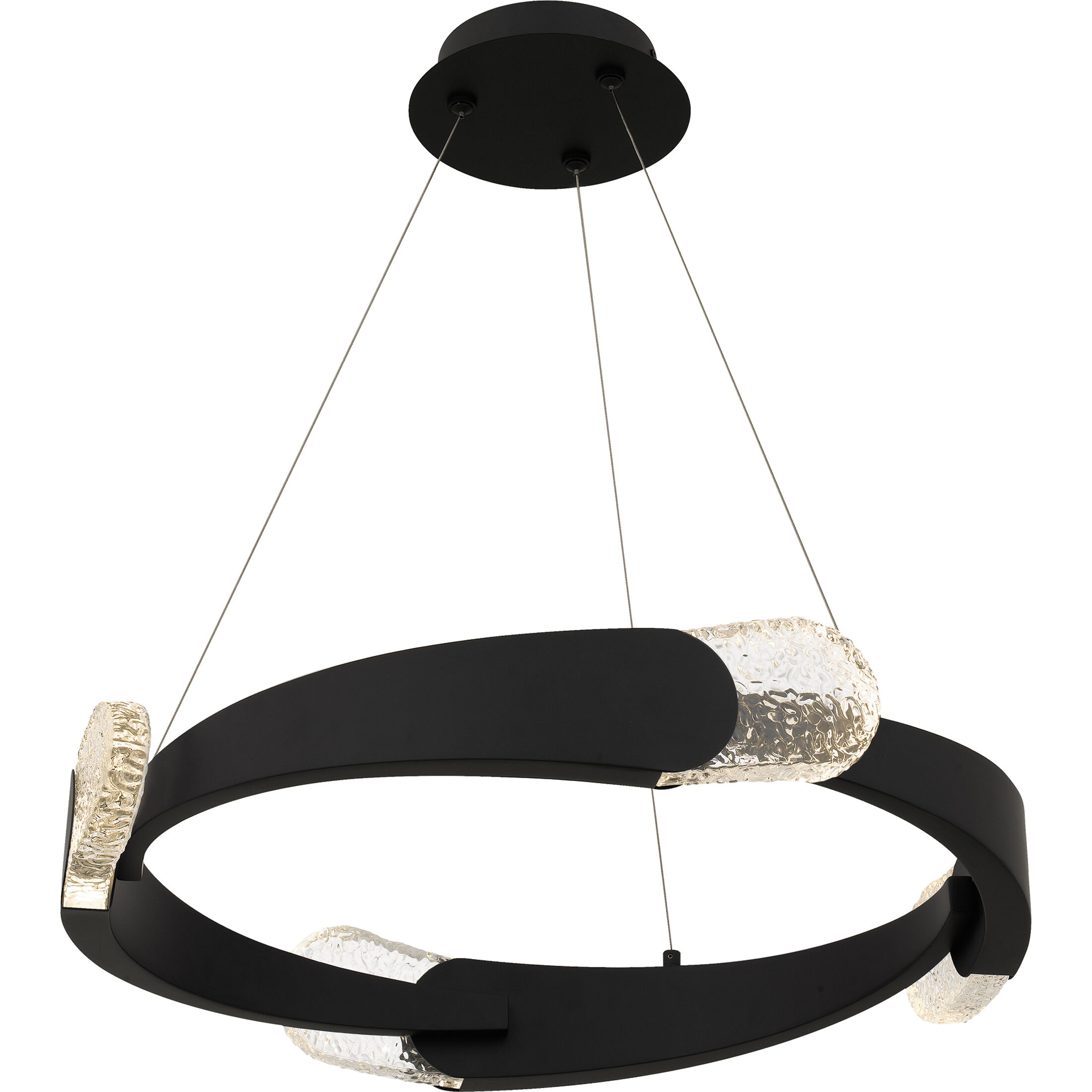 Saffron LED 24 inch Matte Black Pendant Ceiling Light, Large