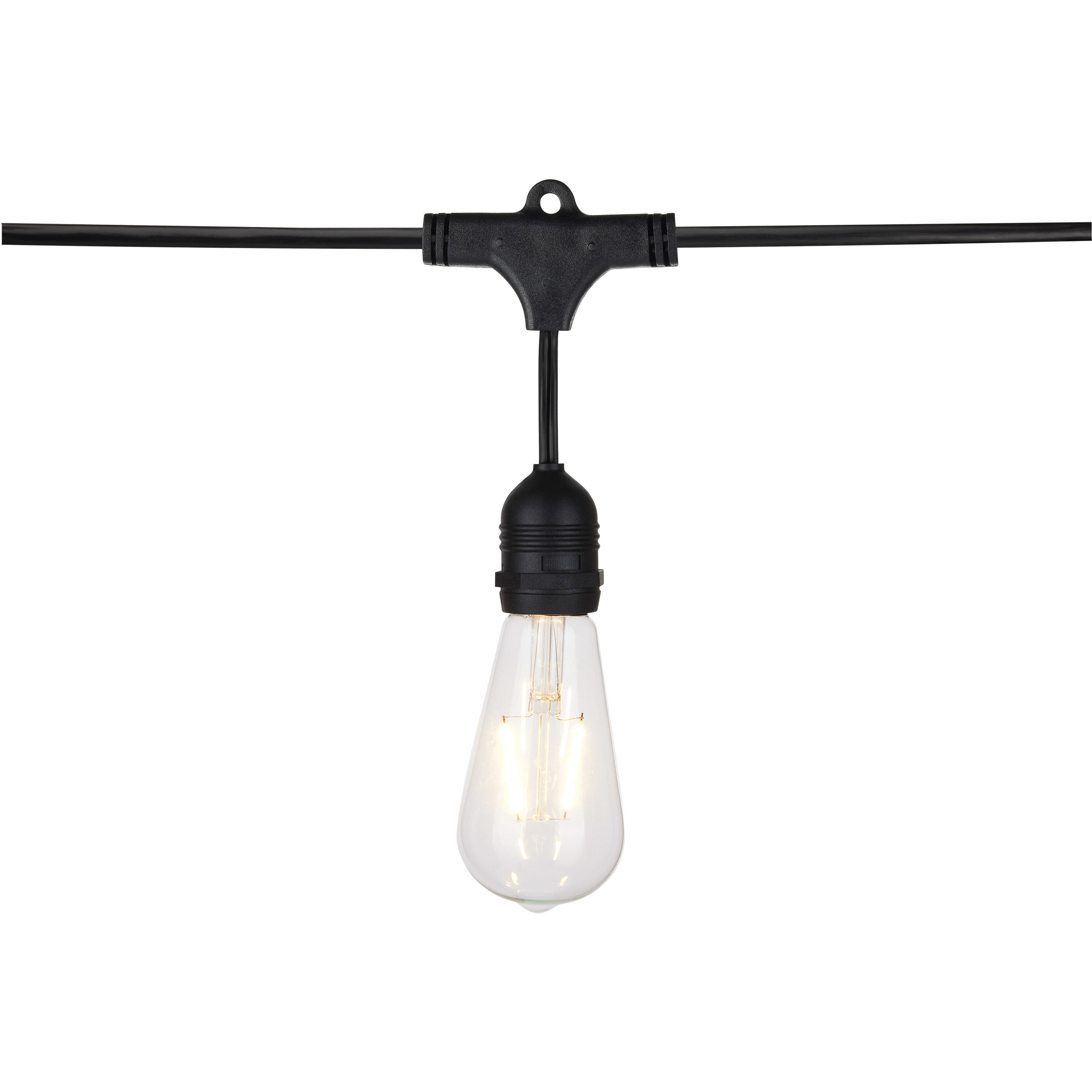 Lumos 12 Light LED 24 foot Black String Lights