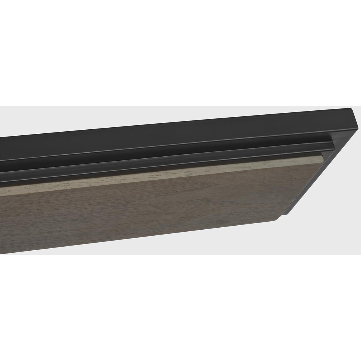 Anne-Marie Barton Remi Linear Pendant Ceiling Light in Matte Carbon and Warm Walnut