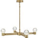 Lyric LED 32 inch Heritage Brass Chandelier Ceiling Light